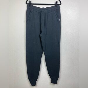 Tommy John Women's Large Black Knit Jogger Drawstring Loungewear Cotton Modal